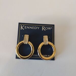 Gold and Silver Hoop Earrings